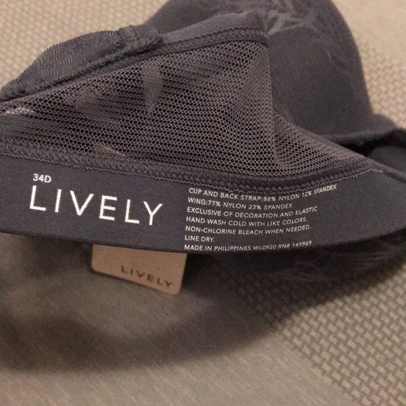 LIVELY smooth lace t shirt bra in smoke size 34D - Picture 5 of 5